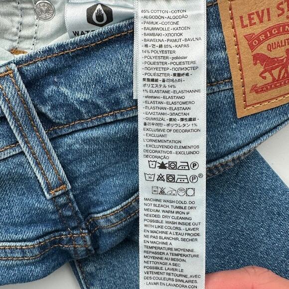 Levis Jeans Womens 31 Blue Wedgie Straight Button Fly Stretch Pockets High Rise - Picture 8 of 14